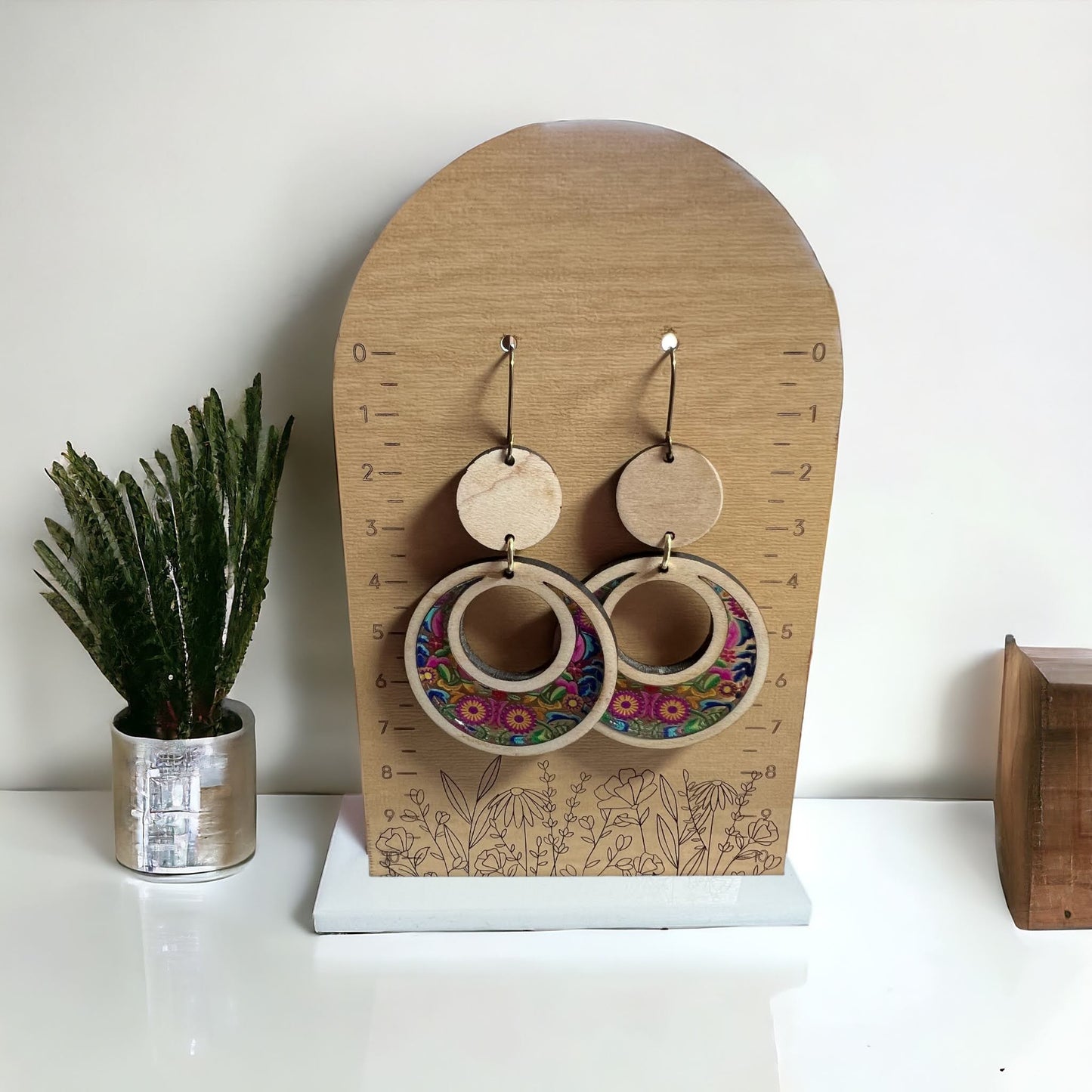 Light Wood With Floral Acrylic