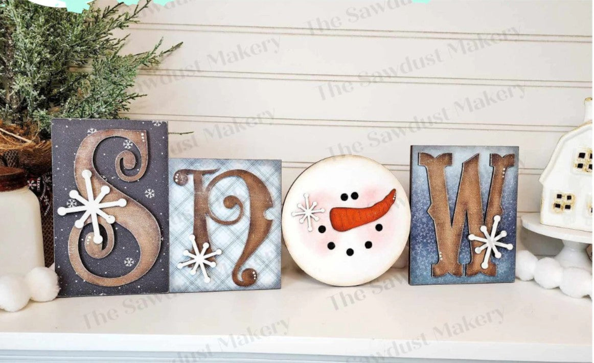 Snow Block Word Shape