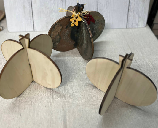 Creating Crusty Goodness on 3D Standing Pumpkins Using Mixed Media!