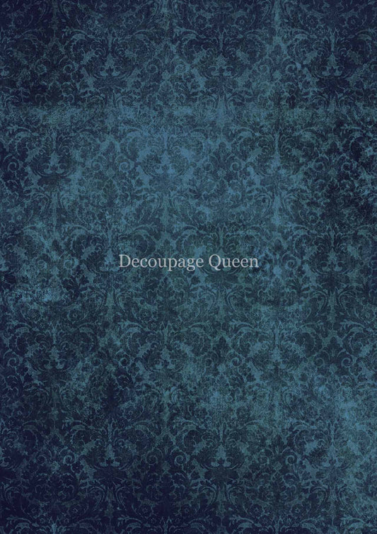 Decoupage Queen Blue Brocade
