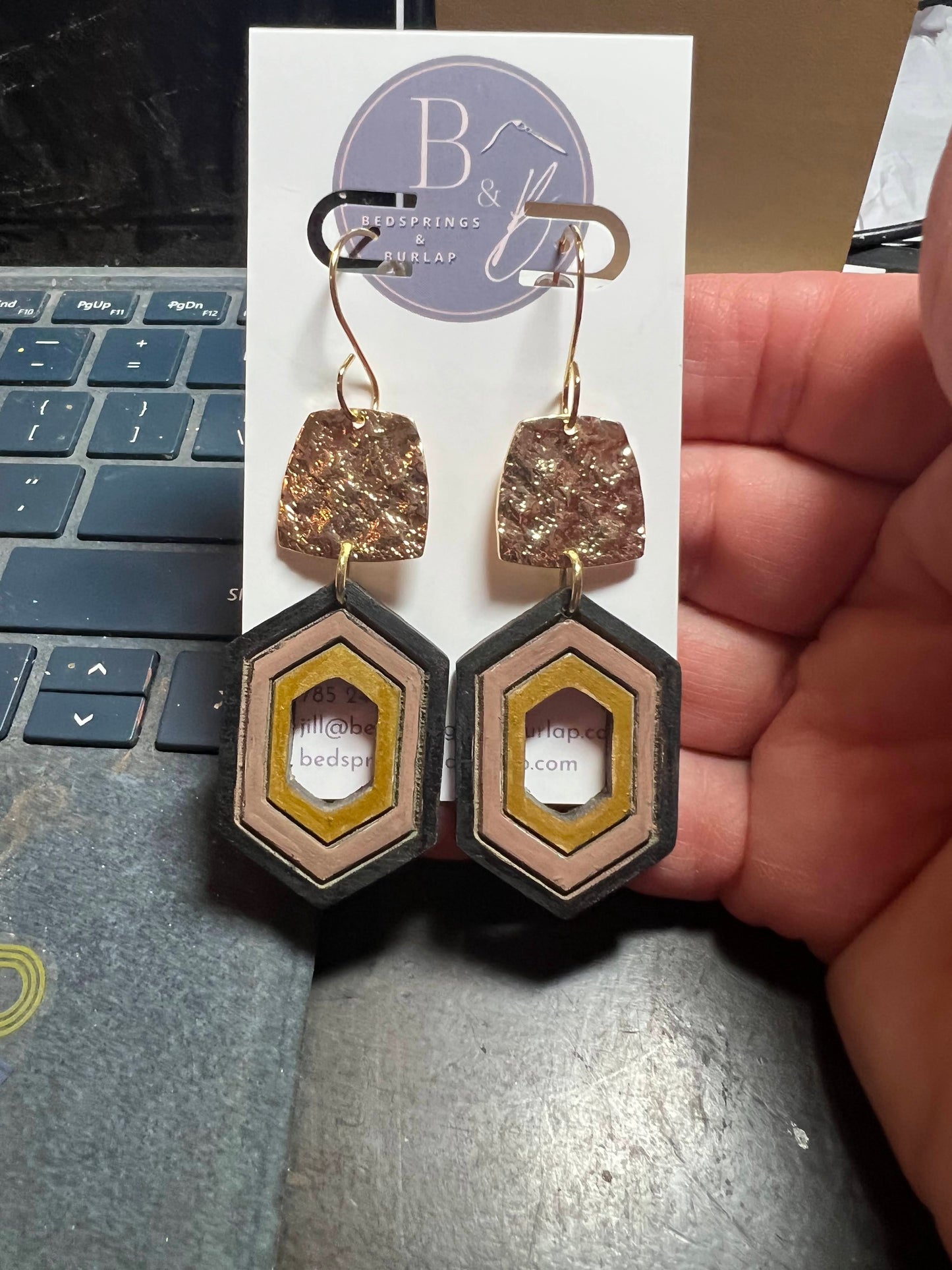 Black And Gold Dangles