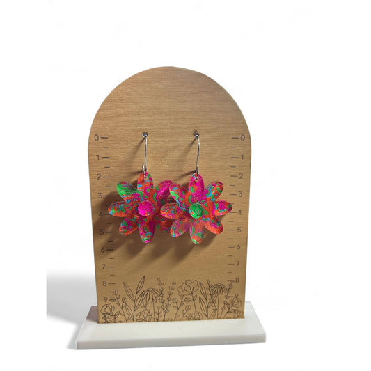 Brightly Color Acrylic Flowers On Wires