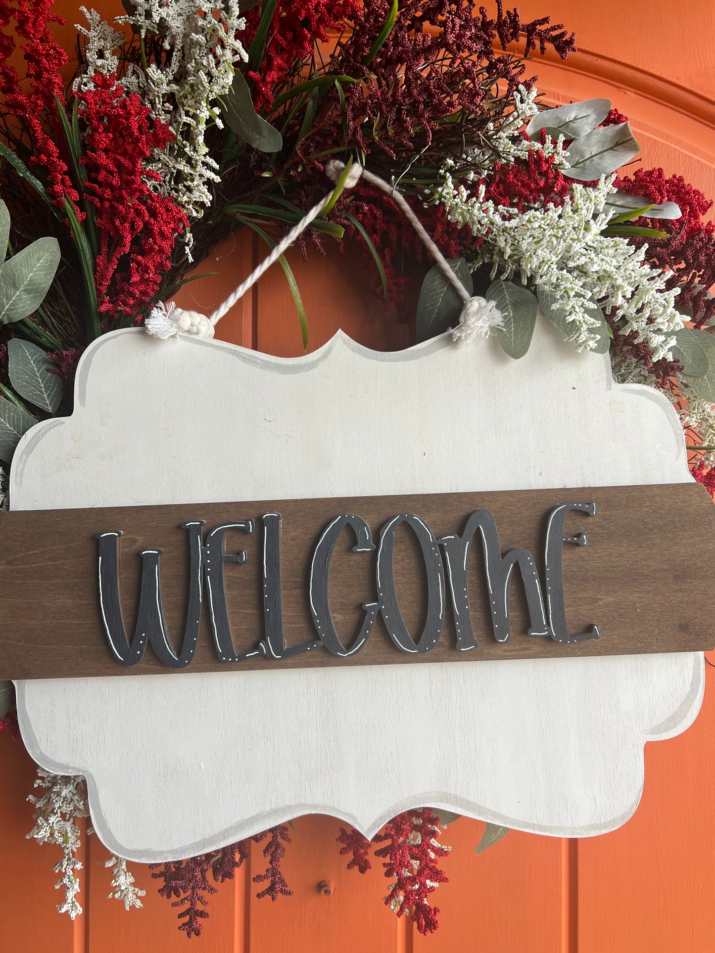 Scalloped Interchangeable Seasonal INSERT for Door